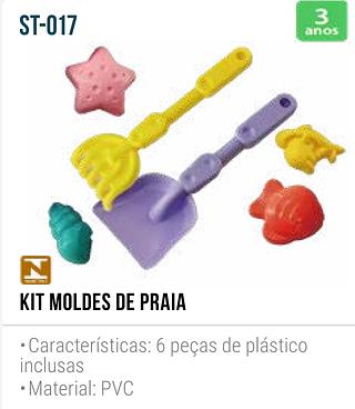 KIT DE PRAIA COM CONJUNTO DE MOLDES KUKI KIDS