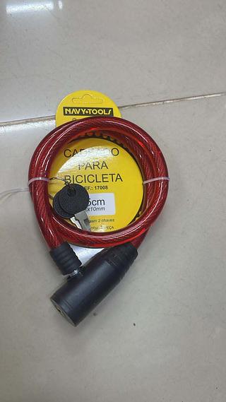 CADEADO PARA BICICLETA 65CM X10MM NAVY+TOOLS