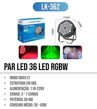 STROBO PARA FESTA COM 36 LEDS LUATEK