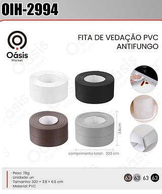 FITA DE VEDAÇÃO PVC ANTIFUNGO OASIS MARKET