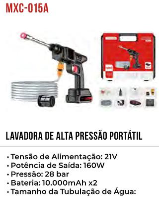 LAVADORA DE ALTA PRESSAO PORTATIL 160W 21V TOMATE