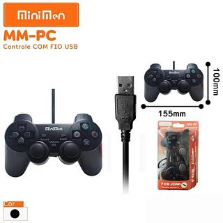 CONTROLE PARA JOGOS FOR USB PC DOUBLE SHOCK 2 MINIMEN