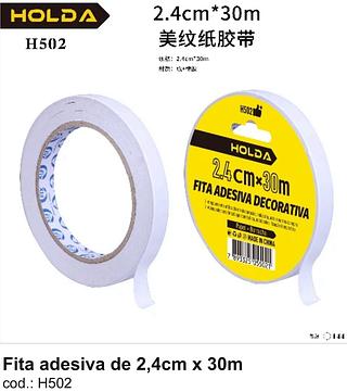 FITA ADESIVA DECORATIVA 2.4CMX30M HOLDA