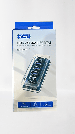 HUB USB 3.0 4 PORTAS KNUP