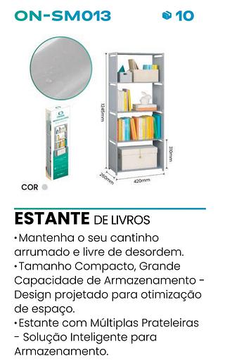 ESTANTE DE LIVROS CINCO CAMADAS SOLIDO E DE LONGA DURAÇÃO ONISTEK