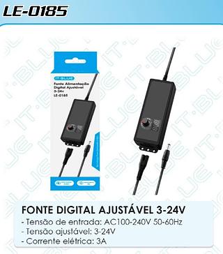 FONTE DE ALIMENTACAO DIGITAL AJUSTAVEL 3-24V IT-BLUE