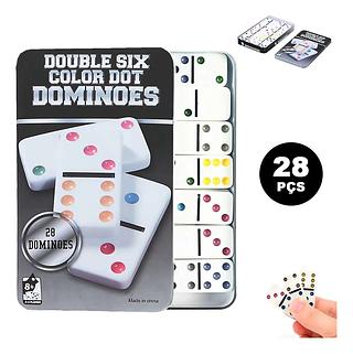 DOMINOES DOUBLE SIX COLOR DOT 28PCS