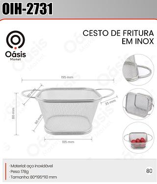 CESTO DE FRITURA EM INOX OASIS MARKET