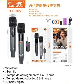 MICROFONE TECNOLOGIA DE FRANSMISSAO SEM FIOS ELETRO