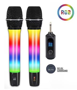 MICROFONE PROFISSIONAL WIRELESS DC 5V RGB