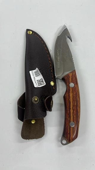 FACA COM LAMINA INOX E CABO DE MADEIRA - JAVALI LUATEK