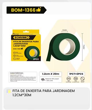 FITA DE ENXERTIA PARA JARDINAGEM 1.2CM*30CM BOMVINK