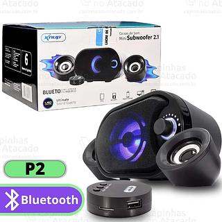 CAIXAS DE SOM MINI SUBWOOFER 2.1 KNUP