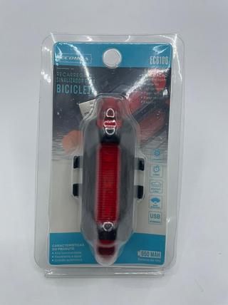 FAROL TRASEIRA PARA BICICLETA USB ECOODA