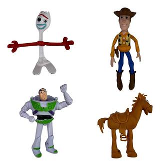 Kit Personagens Toy Story 5 Woody Buzz Forky Bala No Alvo
