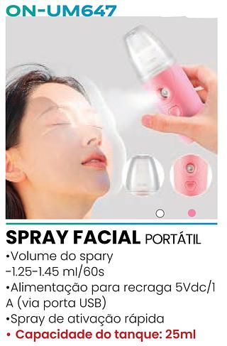 SPRAY FACIAL ULTRASSÔNICO USB ONISTEK