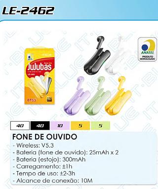 FONE DE OUVIDO SEM FIO JUJUBAS