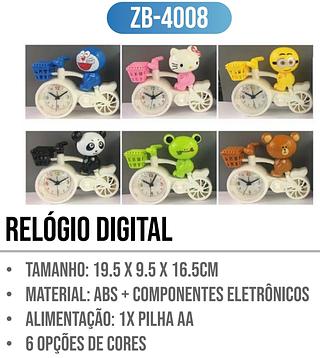 RELOGIO ANALOGICO COM DESPERTADOR PERSONALIZADO LUATEK