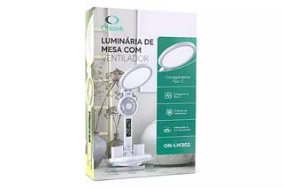 LUMINARIA DE MESA COM VENTILADOR ONISTEK