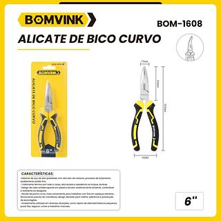 ALICATE DE BICO CURVO 162MMX69MM BOMVINK