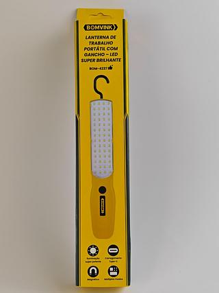 LANTERNA DE TRABALHO PORTATIL COM GANCHO BOMVINK