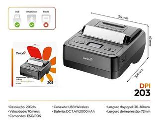 IMPRESSORA TÉRMICA 70MM/S DPI 203 CELARK