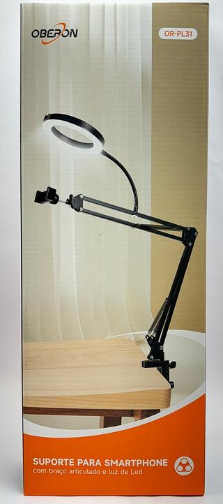 SUPORTE PARA SMARTPHONE ARTICULADO LUZ DE LED OBERON