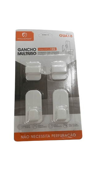 GANCHO ADESIVO PARA CASA CARGA MAXIMA 1KG HMASTON