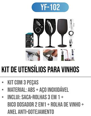 KIT PARA VINHOS 3 PEÇAS LUATEK