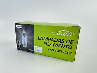 LÂMPADAS DE FILAMENTO CATEGORIA C5W SV8.5 24V/5W (10 PEÇAS) LELONG