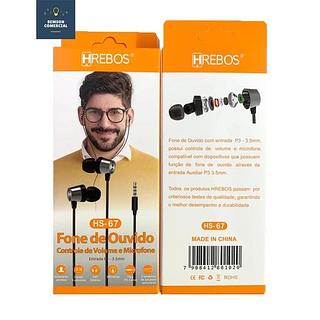 FONE DE OUVIDO HREBOS