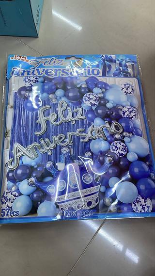 PACOTE DE BALÕES FELIZ ANIVERSARIO 57PCS MINIMEN