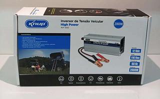 INVERSOR DE TENSAO VEICULAR HIGH POWER 12V/110V 2000W KNUP