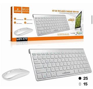 KIT DE TECLADO E MOUSE SEM FIO 2.4G/BLUETOOTH LEHMOX