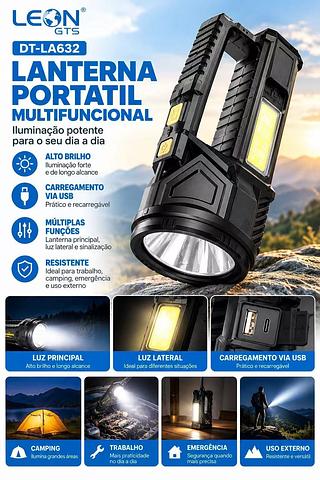LANTERNA PORTATIL MULTIFUNCIONAL LEON GTS