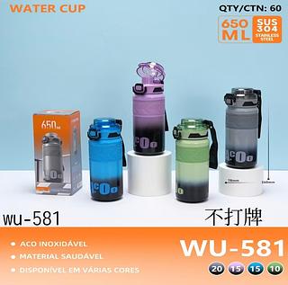 GARRAFA TERMICA 650ML ESPORTIVA 304 AÇO INOXIDÁVEL 55º
