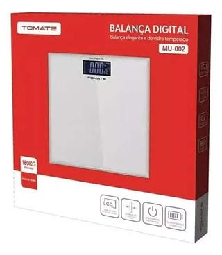 BALANÇA DIGITAL DE VIDRO TEMPERADO 180KG TOMATE