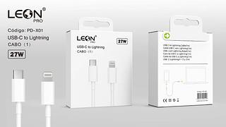 27W USB-C TO LIGHTNING CABO 1M LEON PRO ORIGINAL