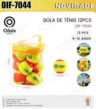 BOLA DE TÊNIS 12PCS OÁSIS MARKET