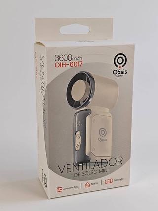 MINI VENTILADOR DE BOLSO 3600MAH OASIS MARKET
