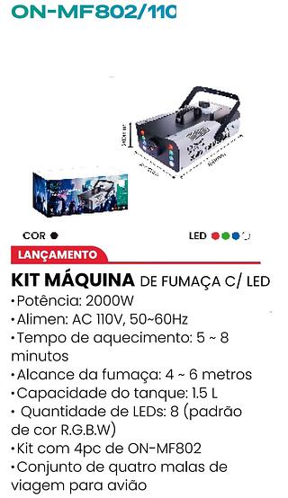 MAQUINA DE FUMAÇA E CANHAO DE LED ONISTEK