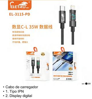 CABO DE CARREGADOR TIPO+IP 35W ELETRO