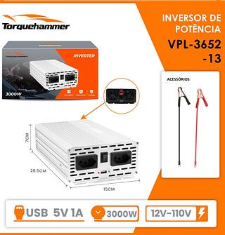 INVERTER 3000W 12V-110V TORQUEHAMMER