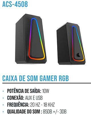 CAIXA DE SOM PARA COMPUTADOR RGB AITEK