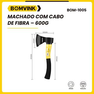 MACHADO COM CABO DE FIBRA 600G BOMVINK