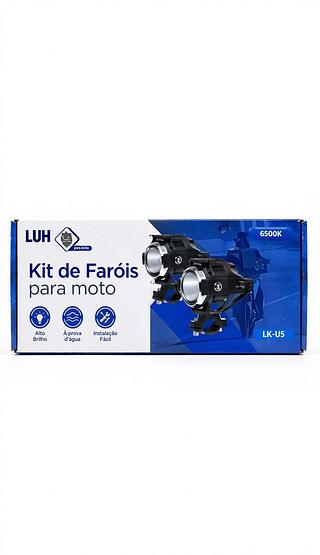 KIT DE FARÓIS PARA MOTO LUATE