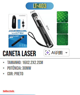 CANETA LASER LUATEK
