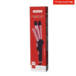 MODELADOR DE CABELO DOBRAVEL 2 EM 1 TOMATE