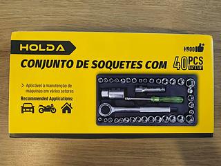 CONJUNTO DE SOQUETES COM 40PCS 1/4" E 1/8" HOLDA