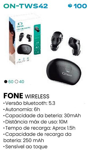 FONE DE OUVIDO WIRELESS ONISTEK